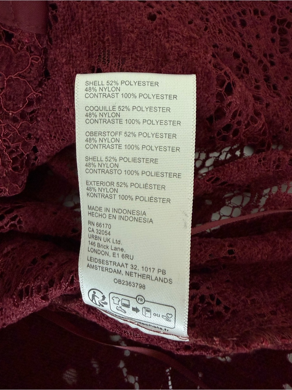 FREE PEOPLE FAITH BUTTONDOWN -
CABERNET size XS - Picture 11 of 11